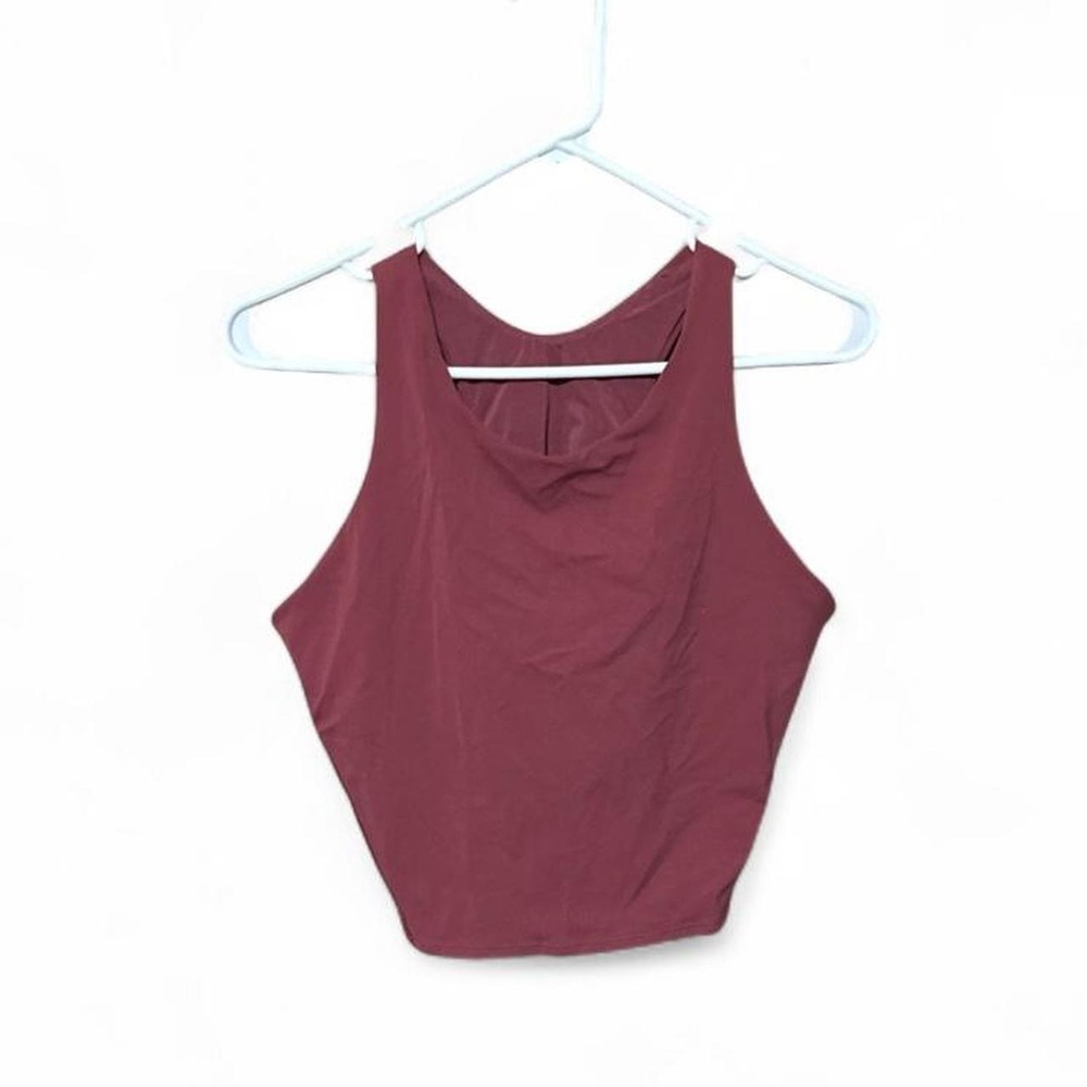 Athleta crop top sports bra - rose/mauve pink shade - XL